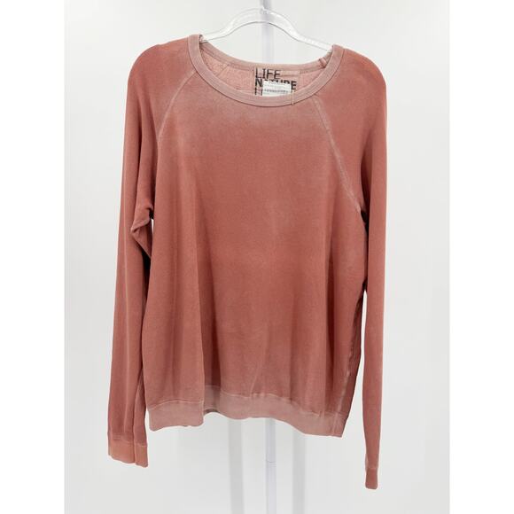 freecity Tops - FREECITY Lucky Rabbit Sweatshirt Large NWT Rust Orange Faded Hunky Dory Raglan